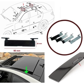 Mercedes C W204 İçin 4 Adet Tavan Oluk Çıtası Port Bagaj Kapağı 2,04691E+13 95*20 mm