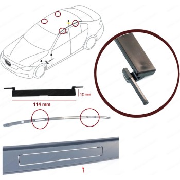 BMW 3 F30 F31 F34 F35 İçin Tavan Oluk Çıta Port Kapağı 115*12 mm 51137312617