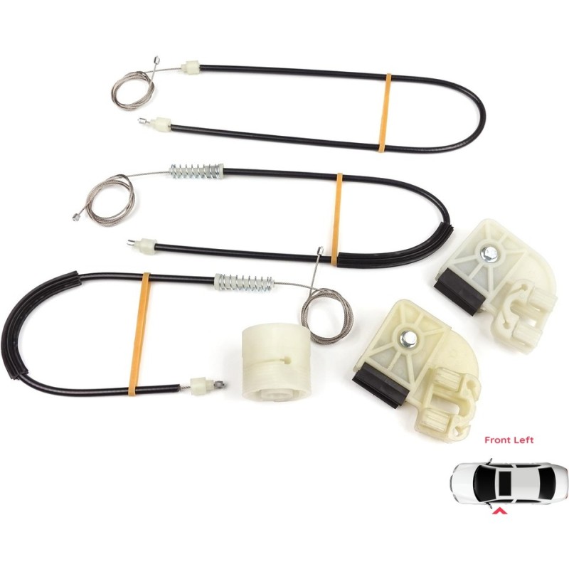 VW Transporter T5 T6 Caravelle Multivan 2003-2024 7H0837753 İçin Ön Sol Kapı Cam Kriko Tamir Seti