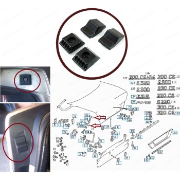 Mercedes W124 için Bagaj Takoz Seti 1247580044 1247580144A