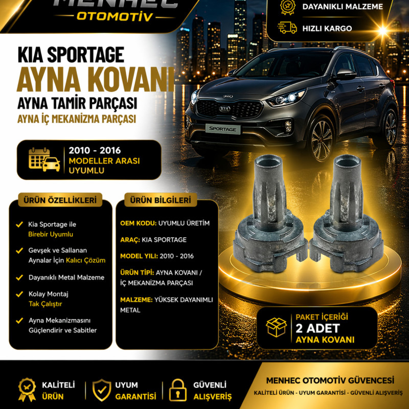 Kia Sportage Yan Ayna Tamir Parçası (2010-2016 Uyumlu) Kia Sportage Yan Ayna Tamir Parçası (2010-2016 Uyumlu)