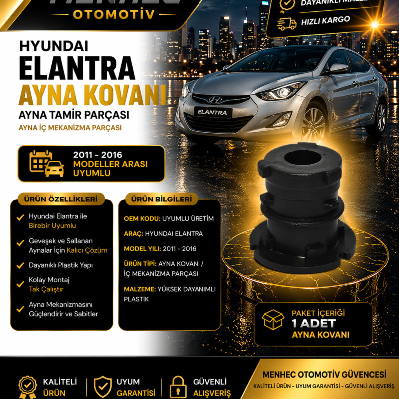 Hyundai Elantra Yan Ayna Tamir Parçası (2011-2016 Uyumlu) Hyundai Elantra Yan Ayna Tamir Parçası (2011-2016 Uyumlu)