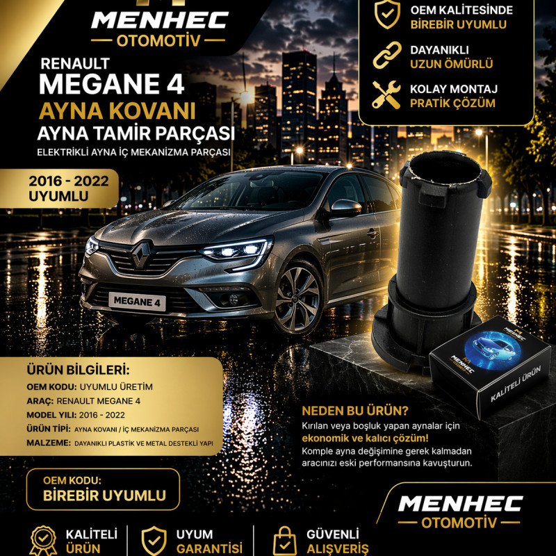 Megane 4 Ayna Kovanı Elektrikli Ayna İç Mekanizma Parçası 2016-2022