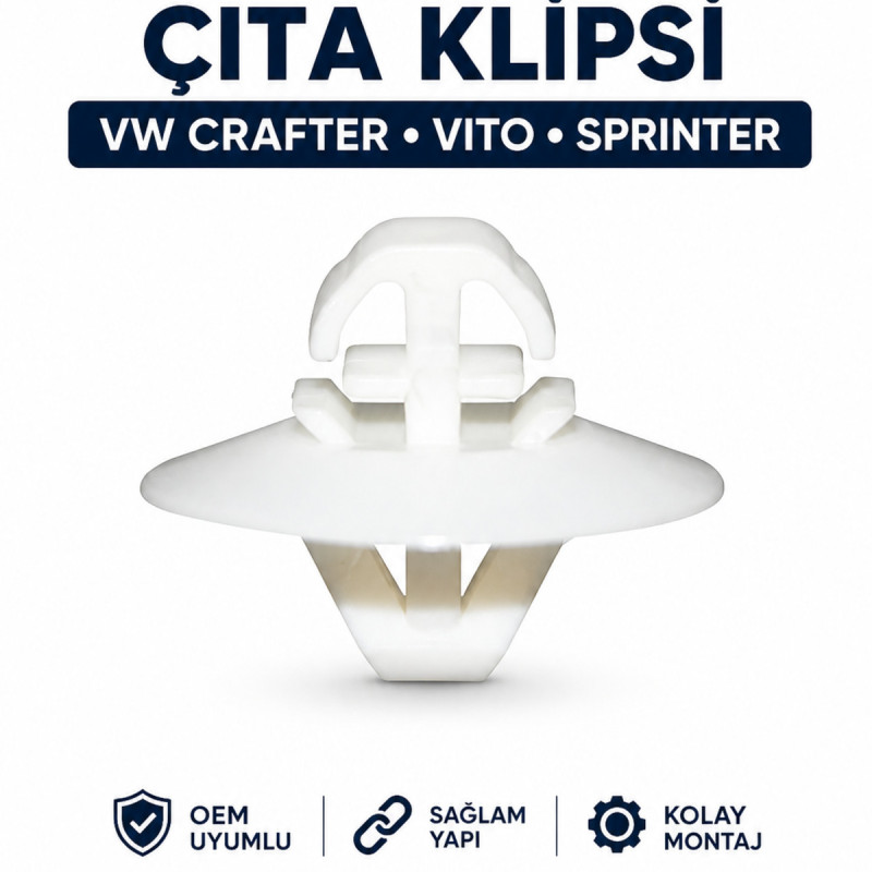 Vw Crafter - Mercedes Sprinter - Vito Sprinter Çıta Klipsi 25 Adet