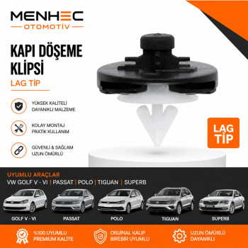 VW Golf 5-6 Passat Polo Tiguan Skoda Superb Kapı Döşeme Klipsi – İç Trim Sabitleme Klipsi 10 Adet