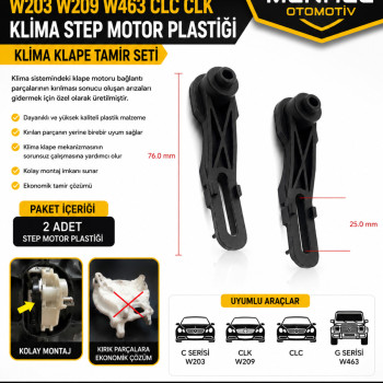 Mercedes C Class CLC CLK W203 W209 W463 Klima Step Motor Plastiği Kalorifer Klape Tamir Seti 2 Adet