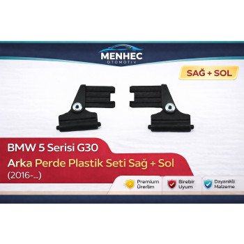BMW 5 Serisi G30 Arka Perde Plastik Seti Sağ + Sol | Perçinli Tamir Seti (2016-…)