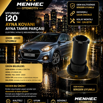 Hyundai i20 Yan Ayna Kovanı Ayna Tamir Parçası (2009-2020 Uyumlu)