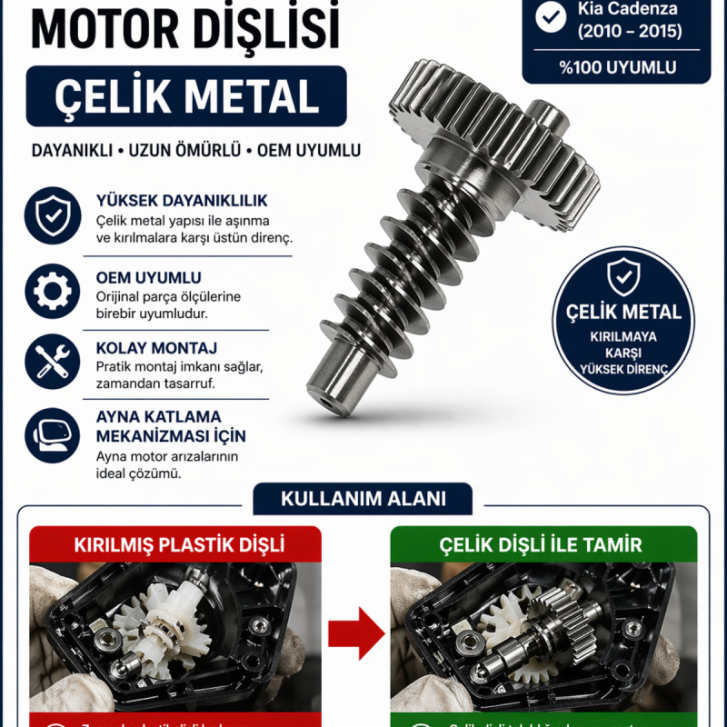 Kia Carnival 2014-2019 Cadenza 2010-2015 Ayna Motor Dişlisi Katlanır Ayna Tamir Parçası Kia Carnival 2014-2019 Cadenza 2010-2015 Ayna Motor Dişlisi Katlanır Ayna Tamir Parçası