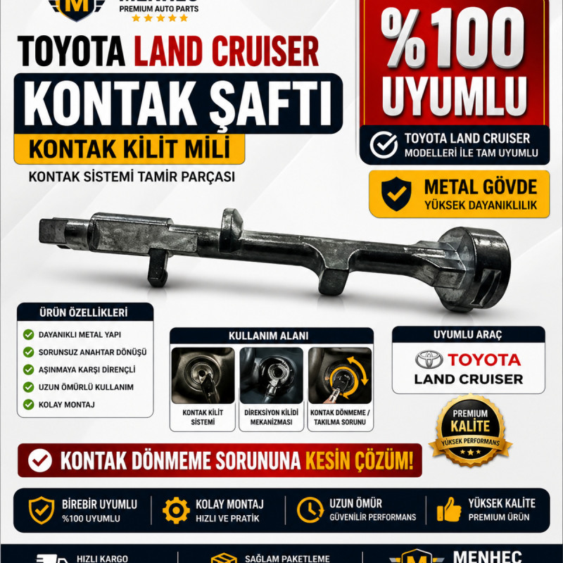Land Cruiser Kontak Şaftı Direksiyon Kilit Mili Kontak Mekanizma Parçası Land Cruiser Kontak Şaftı Direksiyon Kilit Mili Kontak Mekanizma Parçası