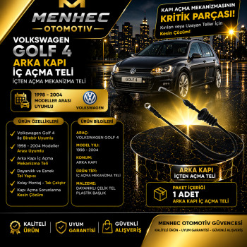 Golf 4 Arka Kapı İç Açma Teli Kapı Mekanizma Teli 1998-2004