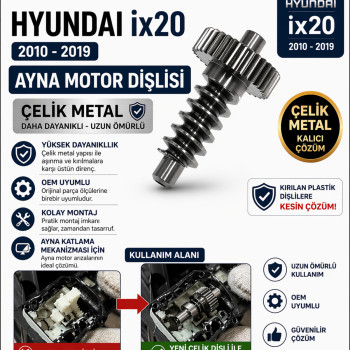 Hyundai ix20 2010-2019 Katlanır Ayna Motor Dişlisi Metal Ayna Tamir Dişlisi