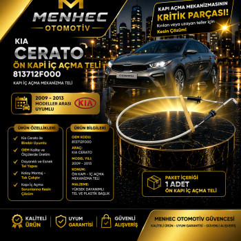 Kia Cerato Ön Kapı İç Açma Teli 813712F000 Kapı Açma Mekanizma Teli (2009-2013 Uyumlu) Kia Cerato Ön Kapı İç Açma Teli 813712F000 Kapı Açma Mekanizma Teli (2009-2013 Uyumlu)