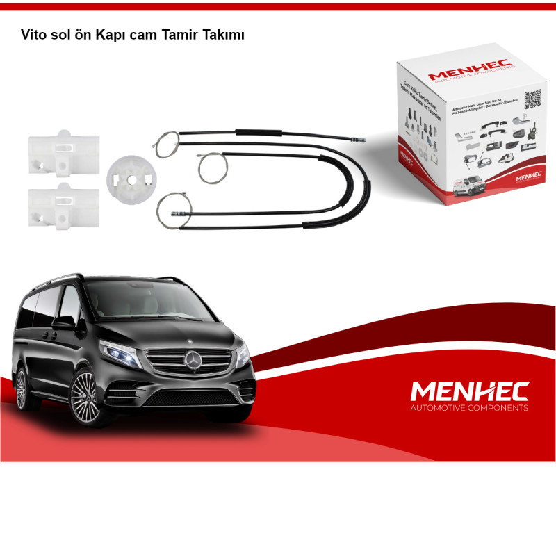 Mercedes Vito Viano W639 2004-2010 ÖN SOL Cam Kriko Teli Tamir Seti
