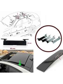 Mercedes C W204 İçin 4 Adet Tavan Oluk Çıtası Port Bagaj Kapağı 20469071829040 95*20 mm