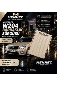 Mercedes W204 Bardaklık Kapağı Sürgülü Kapak Orta Konsol Bej C Class 2007-2014