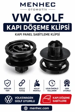 VW Golf Bora Passat Polo Seat Kapı Döşeme Klipsi Kapı Panel Sabitleme Klipsi Volkswagen Uyumlu 10 Adet