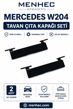 Mercedes W204 Tavan Oluk Çıta Kapağı 2 Adet Set Port Bagaj Kapak Parçası