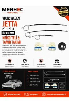 Volkswagen Jetta 2011-2013 Ön Sol Cam Kriko Teli & Tamir Takımı – Cam Mekanizması Tamir Kiti