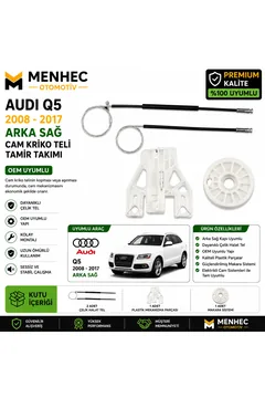 Audi Q5 2008-2017 Arka Sağ Cam Kriko Teli Tamir Takımı