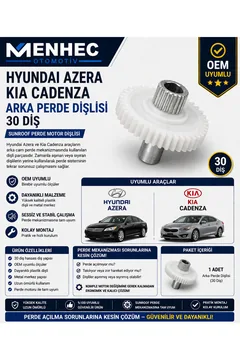 Hyundai Azera Kia Cadenza Arka Perde Dişlisi 30 Diş Sunroof Perde Motor Dişlisi OEM Uyumlu