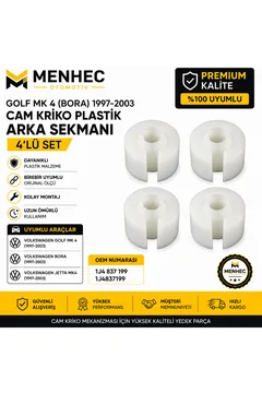 Volkswagen Golf 4 Bora Cam Kriko Plastik Arka Sekmanı 1997-2003 Uyumlu 4 adet