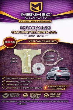 Hyundai ix35 Cam Kriko Teli Arka Sol (2010-2015) – Kapı Cam Tamir Seti