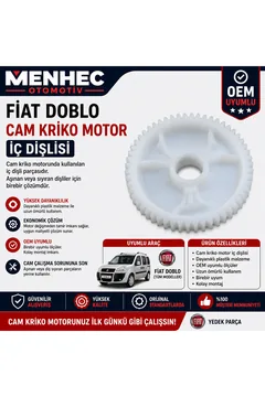 Fiat Doblo Cam Kriko Motor İç Dişlisi Cam Mekanizması Dişli Parça OEM Uyumlu