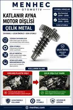 Kia Carnival 2014-2019 Cadenza 2010-2015 Ayna Motor Dişlisi Katlanır Ayna Tamir Parçası