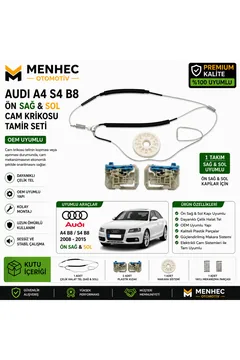 Audi A4 S4 B8 Ön Sağ Sol Cam Krikosu Tamir Seti