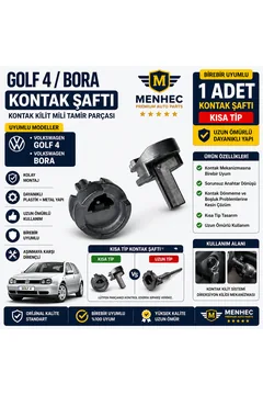 VW Golf 4 Bora Kontak Şaftı Kısa Tip Kontak Kilit Mili Tamir Parçası