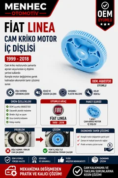 Fiat Linea Cam Kriko Motor İç Dişlisi 1999-2018 OEM 46803730 Uyumlu Cam Mekanizması Tamir Parçası
