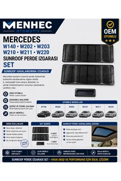 Mercedes W140 W202 W203 W210 W211 W220 Sunroof Perde Izgarası Set İç Havalandırma Izgara Parçası OEM Uyumlu
