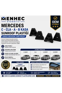 Mercedes C CLA A B Kasa Sunroof Plastiği 4 Adet Set Sunroof Mekanizma Tamir Parçası OEM Uyumlu
