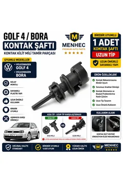 VW Golf 4 Bora Kontak Şaftı Uzun Tip Kontak Kilit Mili Tamir Parçası