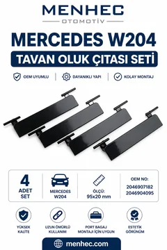 Mercedes W204 Tavan Oluk Çıtası 4 Adet Set Port Bagaj Kapağı Çıtası 2046907182