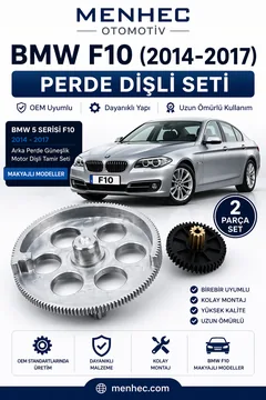 BMW 5 Serisi F10 2014-2017 Arka Perde Motor Dişli Seti Güneşlik Tamir Seti (Makyajlı)