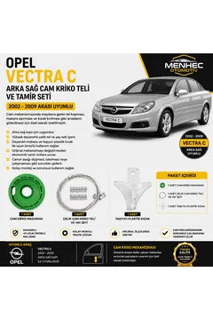 Opel Vectra C Arka Sağ Cam Kriko Teli ve Tamir Seti (2002-2009) Cam Mekanizması Onarım Kiti